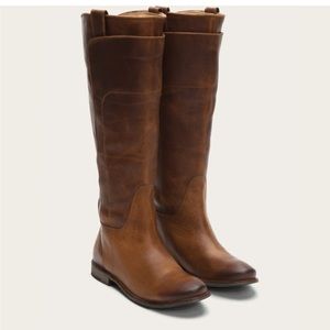 Frye Paige Tall Riding Boots Cognac